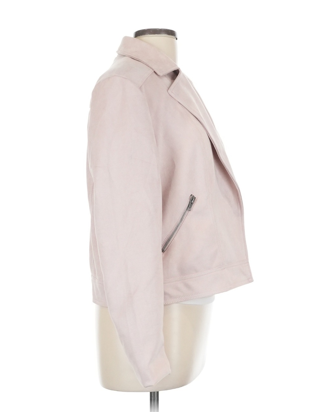 NWT Philosophy Women's Faux Leather Blush Pink Jacket - Picture 3 of 7